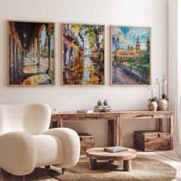 Set Of 3 Seville Spain Travel Poster, Art Print, Spanish Wall Art, Decor, Gift - thumbnail 2
