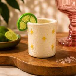 Margarita Shot Glass Decor - Handmade Lime Retro Bar Cart Cocktail Lover Gift Summer Shelf - thumbnail 2