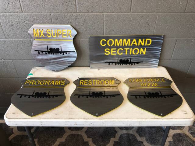 Metal A-10 Warthog Sign Tri-Layered 14Ga Steel Military Wall Art - image 1