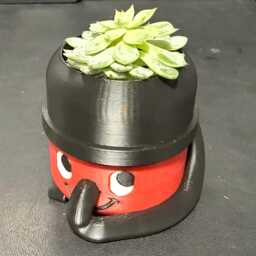 Henry Hoover Inspired Vacuum Cleaner Plant Pot, Funny Desk Planter, Succulent Pot Ornament - thumbnail 3