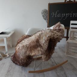 Sheepskin Mouflon Throw Genuine Leather Sheep Skin Decorative Rug 48'' X 28 - thumbnail 3