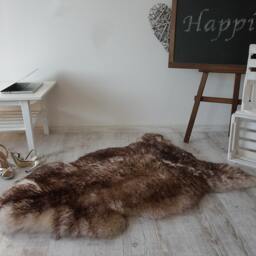 Sheepskin Mouflon Throw Genuine Leather Sheep Skin Decorative Rug 48'' X 28 - thumbnail 2