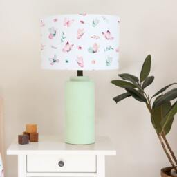 Pastel Butterflies Lampshade, Nursery Children's Bedroom, Drum Ceiling Lamp Light Shade - thumbnail 2
