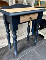 Sold Console Table, Tall, Hall, Living Room, Furniture, End Hand Painted in Fusion, Mineral Paint, Chunky Pine, Wooden, Midnight Blue