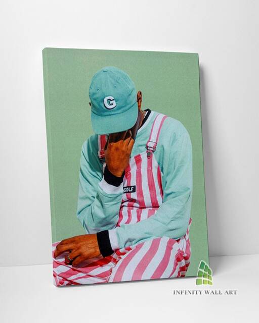 Pink Stripes Tyler The Creator Canvas Art Wall Print Photo Picture Framed Music Fashion Home Decor -C518 - image 1