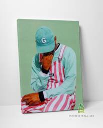 Pink Stripes Tyler The Creator Canvas Art Wall Print Photo Picture Framed Music Fashion Home Decor -C518 - thumbnail 1