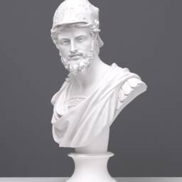 Ajax The Great Bust Sculpture - Greater Aias Greek Warrior With Helmet Handmade in Europe - 41 cm/16 Inch Ancient Home - thumbnail 4