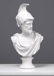 Ajax The Great Bust Sculpture - Greater Aias Greek Warrior With Helmet Handmade in Europe - 41 cm/16 Inch Ancient Home