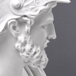 Ajax The Great Bust Sculpture - Greater Aias Greek Warrior With Helmet Handmade in Europe - 41 cm/16 Inch Ancient Home - thumbnail 2