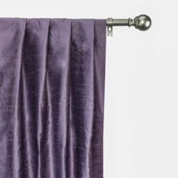 Dull Violet Faux Silk Curtain Panels, Art Curtains - Rod Pocket, Grommet, Box Pleat, Three Pinch Tab Top & Plain Ring Top - thumbnail 1