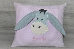 Pillow Donkey 3D Ears, Pillow, Name Pillow Donkey, Baptism Birth 3 D Mule - thumbnail 1