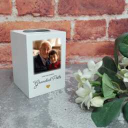 Personalised Memorial Tea Light Candle Holder - Remembrance For Loved Ones With Photo - thumbnail 1