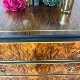 Chest Of 5 Drawers Painted in Black & Gold Now Sold Available To Commission - thumbnail 2