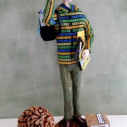 The Computer Science Professor-Paper Mache Sculpture - thumbnail 2