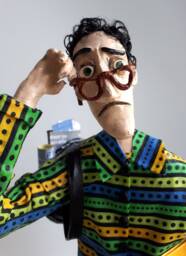 The Computer Science Professor-Paper Mache Sculpture - thumbnail 1