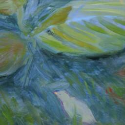 Little Grey Bird in The Grass - Original Fine Art, Wall Decor, Bird Acrylic Painting On Panel Irene Stapleford Wantknot Shop - thumbnail 2