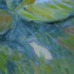 Little Grey Bird in The Grass - Original Fine Art, Wall Decor, Bird Acrylic Painting On Panel Irene Stapleford Wantknot Shop - thumbnail 3