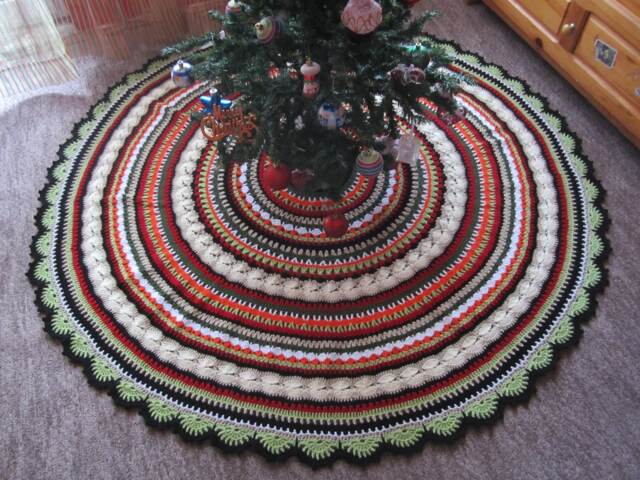 Large Mandala Crochet Christmas Tree Skirt - image 1