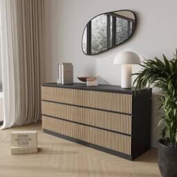 Furniture Drawer Overlay, Slat Wall Panel, Set Of Decorative Wooden Slats 1cm Wide, Ikea Malm Overlay, Malm Sticker, Wooden Furniture Appliques - thumbnail 1