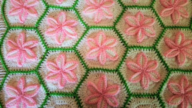 Coming Home Gift. Crochet Baby Girl Flower Blanket For Stroller, Bassinet Or Crib With 3D Perfect Shower - image 1