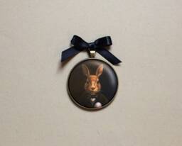 Rabbit Portrait Ornament From Original Artwork For Christmas Or Easter - 2