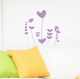 Nursery Whimsical Flower Garden Wall Decal - Vinyl Stickers Art Graphics Custom Home Decor - thumbnail 1