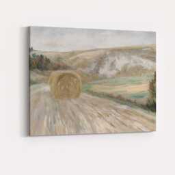Soft Orange Wildflower Meadow Landscape Canvas Wall Art Print Decor Picture Ready To Hang - thumbnail 4