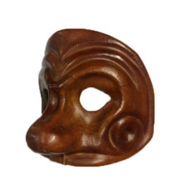 Arlecchino Leather Commedia Dell'arte Mask - thumbnail 2