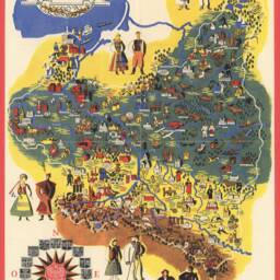 Old Pictorial Map Of Poland -Vintage Print - Polish Gift Art Wall - thumbnail 2