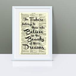 The Future Belongs To Those Who Believe in Beauty Of Their Dreams Inspirational Art Print Wall Decor Motivational Graduation Dorm - thumbnail 3