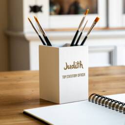 Personalised Wooden Pen Pot Holder Engraved Desk Organiser, New Job Gift - Lc251 - thumbnail 2