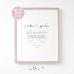 Grandma & Grandpa Poem A4 Or A5 Print, Gift, Grandparent Poem, Gift For Grandparents, Christmas - thumbnail 1