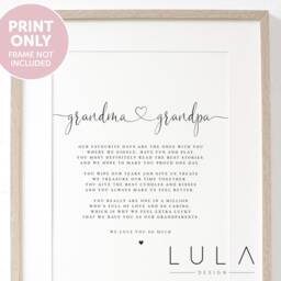 Grandma & Grandpa Poem A4 Or A5 Print, Gift, Grandparent Poem, Gift For Grandparents, Christmas - thumbnail 3