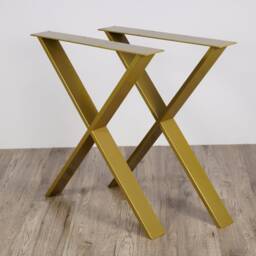 Metal Dining Table Legs - Set Of 2 X-Shape. Modern Steel Legs - thumbnail 3