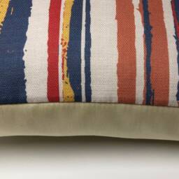 1 X Marcel Stripe Red Blue Orange Yellow Cotton Scatter Pillow Cushion Cover 16 - thumbnail 2