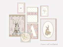 Set Of Vintage Style Gallery Wall Prints For A Girls Bedroom, Nursery Or Playroom - Unframed - thumbnail 1