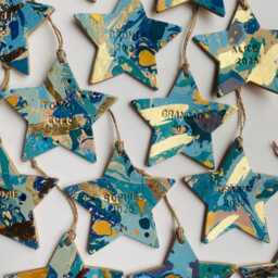 Personalised Christmas Star/Tree Decoration Metallic Silver Gold Colourful Ornament /Fun - thumbnail 2
