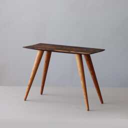Handmade Charred Wood Stool Handcarved Bathroom Stool - thumbnail 2