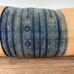 Vintage Hmong Hemp Lumbar Pillow Cover Rustic Ethnic Textile - 12x36 - thumbnail 3