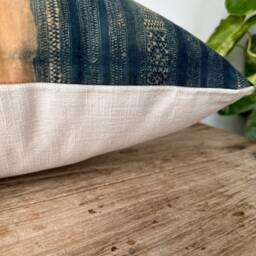 Vintage Hmong Hemp Lumbar Pillow Cover Rustic Ethnic Textile - 12x36 - thumbnail 2