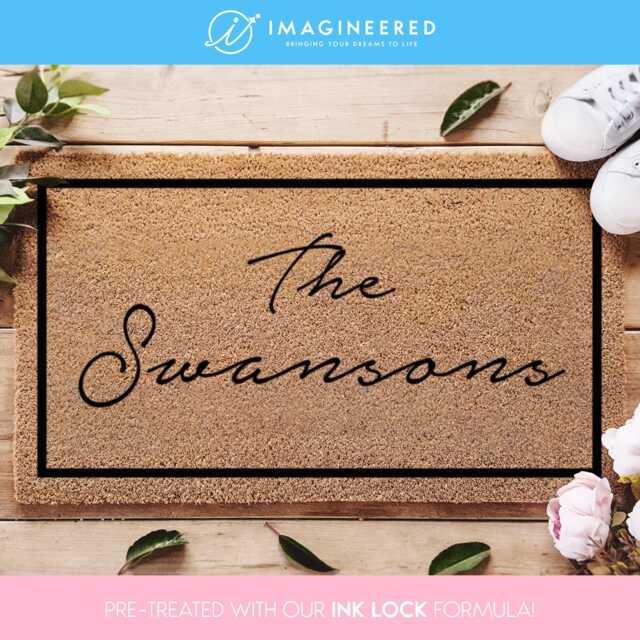 Personalized Family Welcome Doormat - Name Personalized Last Custom Rug Closing Gift - image 1