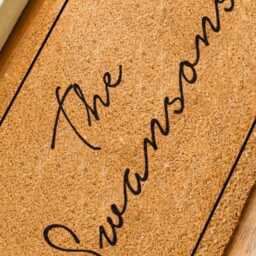 Personalized Family Welcome Doormat - Name Personalized Last Custom Rug Closing Gift - thumbnail 3