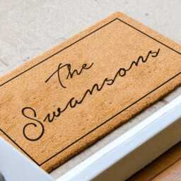 Personalized Family Welcome Doormat - Name Personalized Last Custom Rug Closing Gift - thumbnail 2