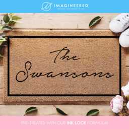 Personalized Family Welcome Doormat - Name Personalized Last Custom Rug Closing Gift - thumbnail 1