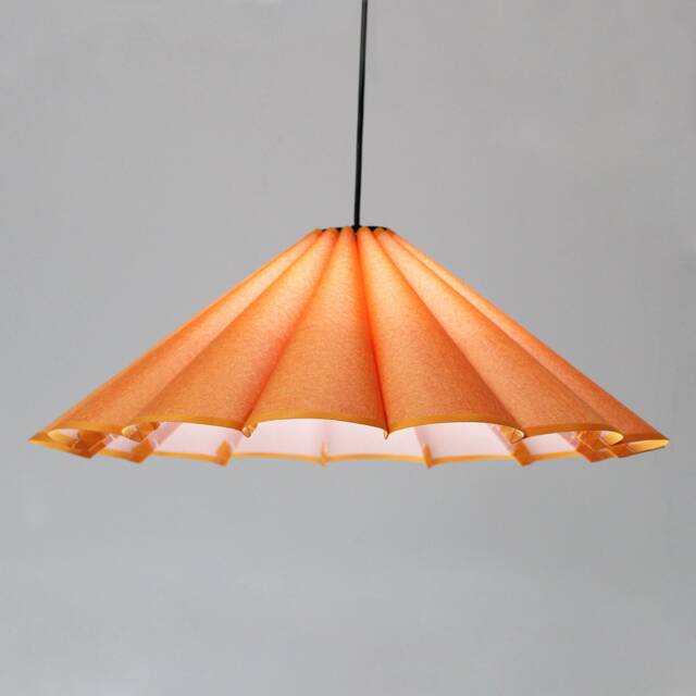 Handmade Candy Orange Linen Pendant Lamp Modern Style - image 1