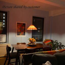 Handmade Candy Orange Linen Pendant Lamp Modern Style - thumbnail 4