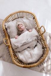 Natural Linen Bedding For Baby Toddler Children, Pure Duvet Cover & Pillowcase Crib - thumbnail 1