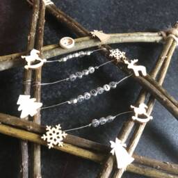 Personalised Christmas Star, Natural Willow, Decorations, Wall Hanging, Family Names - thumbnail 2