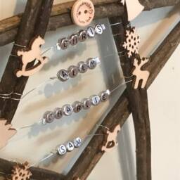 Personalised Christmas Star, Natural Willow, Decorations, Wall Hanging, Family Names - thumbnail 3