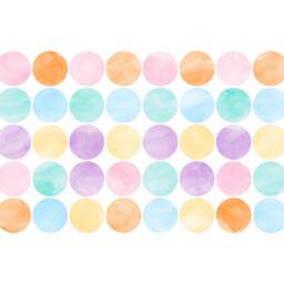 Rainbow Watercolour Polka Dot Wall Stickers, Colourful Nursery Decals, Playroom Spot Baby Room Decor - thumbnail 2